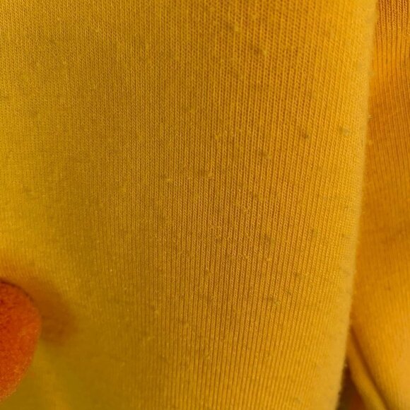 Classic Retro Candy DOTS Yellow Pom Pom Sweatshirt Pullover Sweater S HAS PILING - Picture 5 of 5
